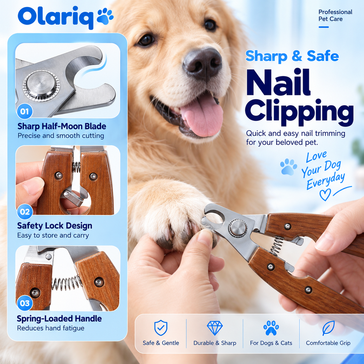 9-Piece Bamboo Pet Grooming Set for Cats & Small Dogs