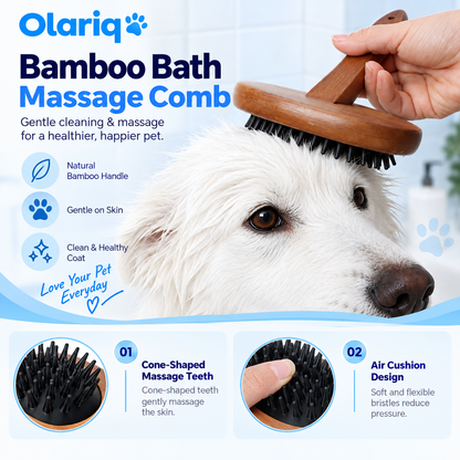 9-Piece Bamboo Pet Grooming Set for Cats & Small Dogs