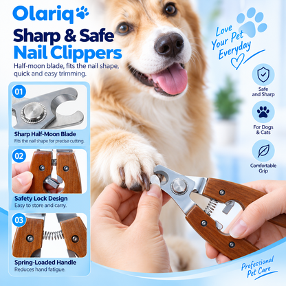 9-Piece Bamboo Pet Grooming Set for Cats & Small Dogs