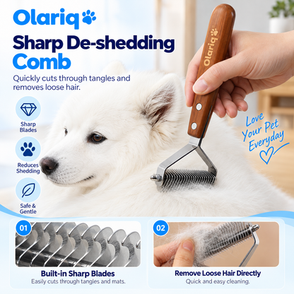 9-Piece Bamboo Pet Grooming Set for Cats & Small Dogs