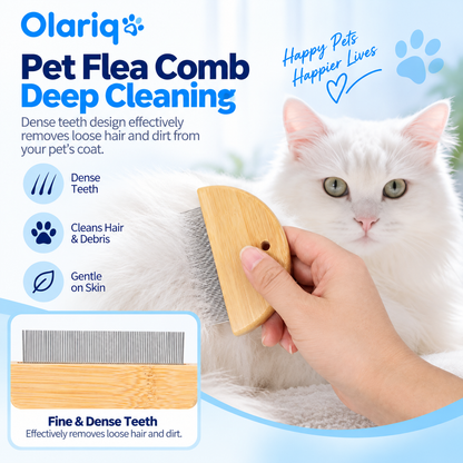 6-Piece Bamboo Pet Grooming Set for Cats & Small Dogs