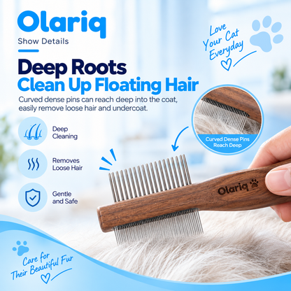 6-Piece Solid Wood Cat & Small Dog Grooming Kit