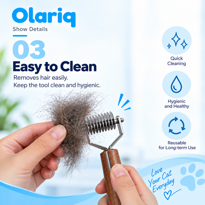 6-Piece Solid Wood Cat & Small Dog Grooming Kit